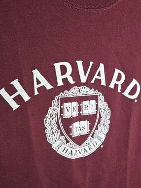 Champion Harvard Graphic Maroon Collegiate Tshirt Academia Scholar Prep